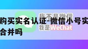 微信小号购买实名认证-微信小号实名认证后会跟大号合并吗